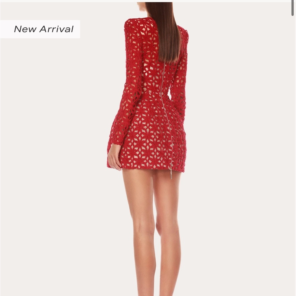Bronx and Banco Casey laser cut Red dress